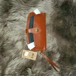 Lucky Brand two toned wristlet - Brown & Denim